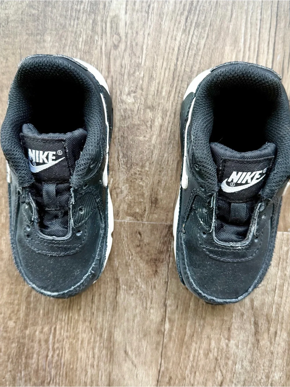 Nike Air Max 90 LTR TD Black White 6C CD6868-010 No Laces